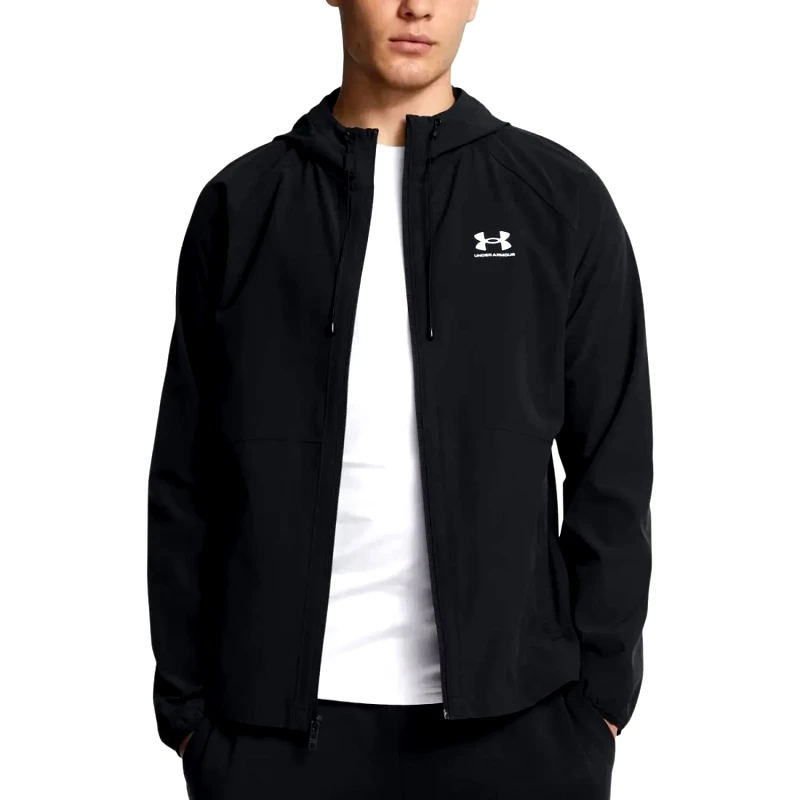 UNDER ARMOUR UNDER ARMOUR RIVAL WOVEN WINDBREAKER ΜΑΥΡΟ