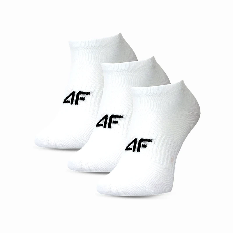 4F 4F KIDS' CASUAL ANKLE SOCKS 3-PACK ΑΣΠΡΟ