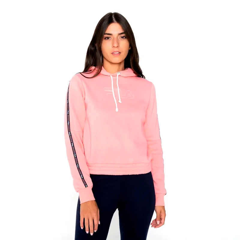 FILA FILA HERITAGE TAPE HOODIE ΡΟΖ