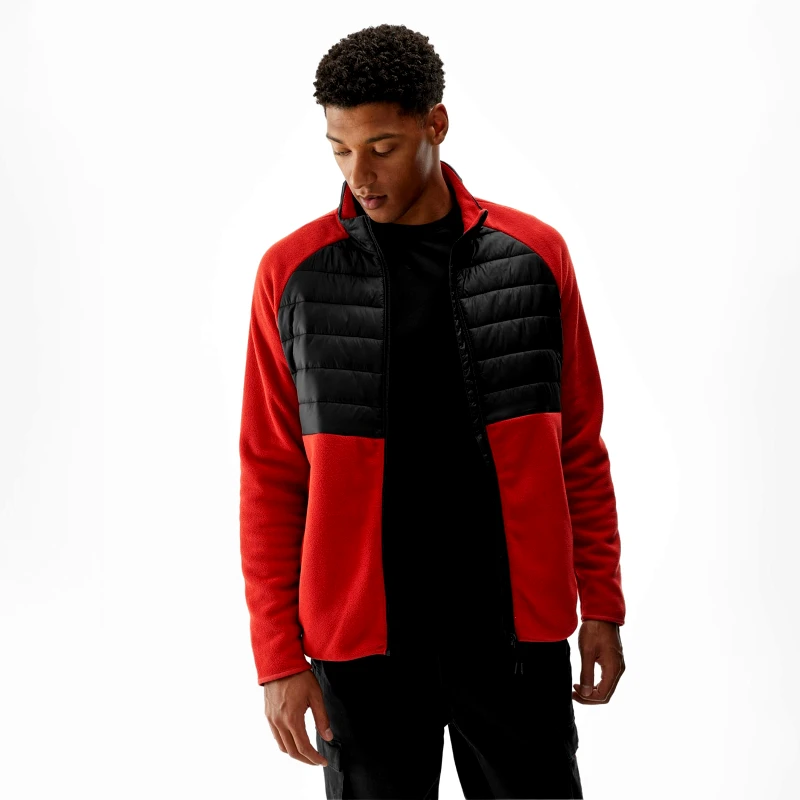 4F 4F MEN'S REGULAR FLEECE WITH STAND-UP COLLAR ΚΟΚΚΙΝΟ