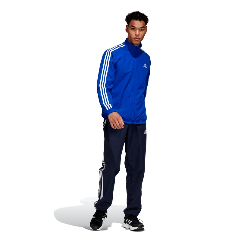 ADIDAS PERFORMANCE ADIDAS AEROREADY ESSENTIALS REGULAR-FIT 3-STRIPES TRACK SUIT ΜΠΛΕ