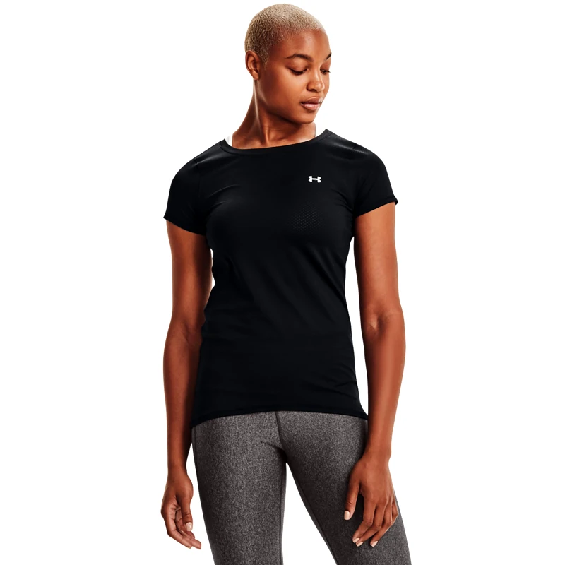 UNDER ARMOUR UNDER ARMOUR HEATGEAR ARMOUR T-SHIRT ΜΑΥΡΟ