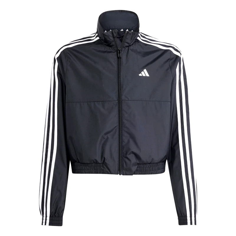 ADIDAS PERFORMANCE ADIDAS GIRLS TRAIN ESSENTIALS FULL-ZIP HOODIE ΜΑΥΡΟ