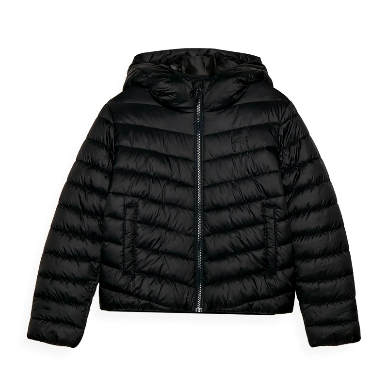 4F 4F BOY'S SYNTHETIC-FILL DOWN JACKET ΜΑΥΡΟ