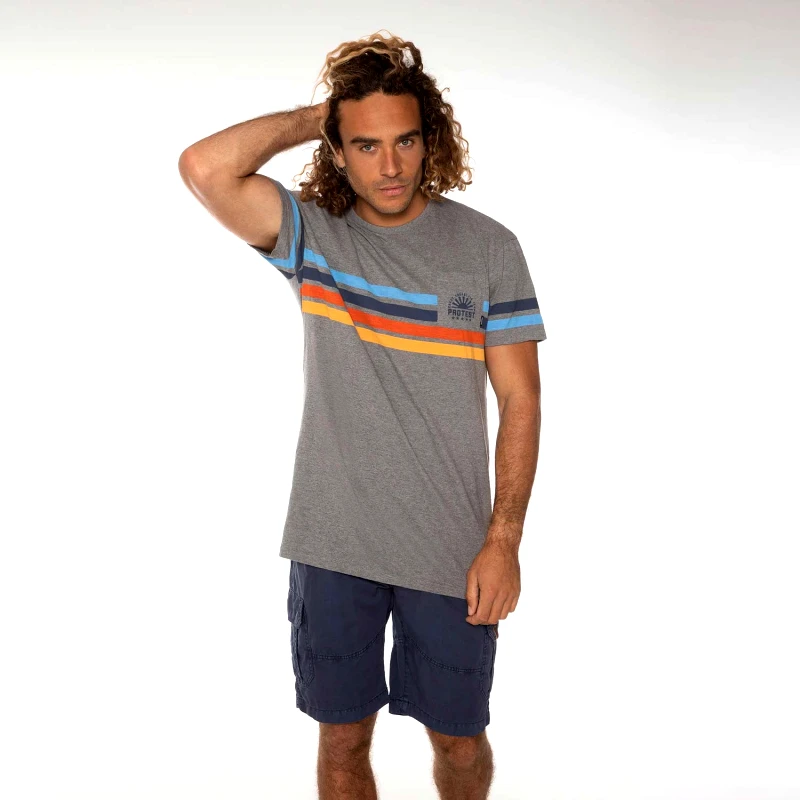 PROTEST PROTEST ALMONDO T-SHIRT ΓΚΡΙ