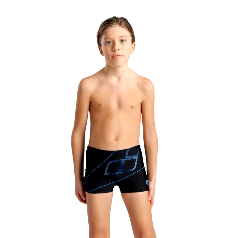 ARENA ARENA BOY'S LOGO SWIM SHORT ΜΑΥΡΟ