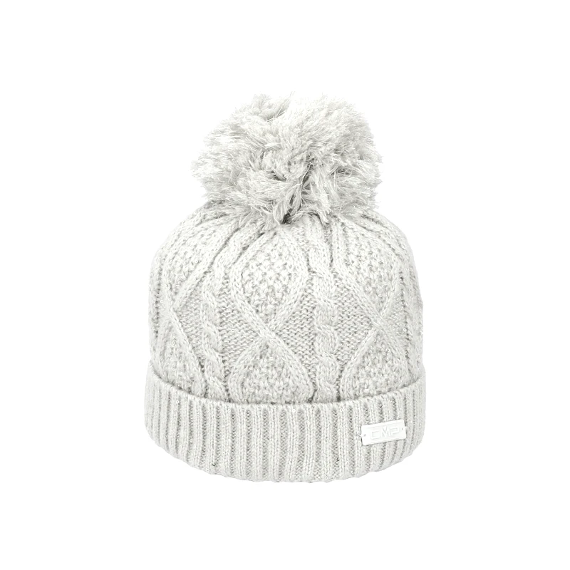 CMP CMP WOMAN KNITTED POM POM BEANIE ΓΚΡΙ