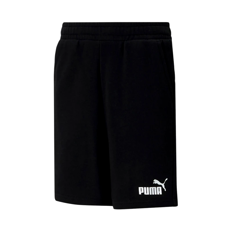 PUMA KIDS' PUMA ESSENTIALS SWEAT SHORTS ΜΑΥΡΟ