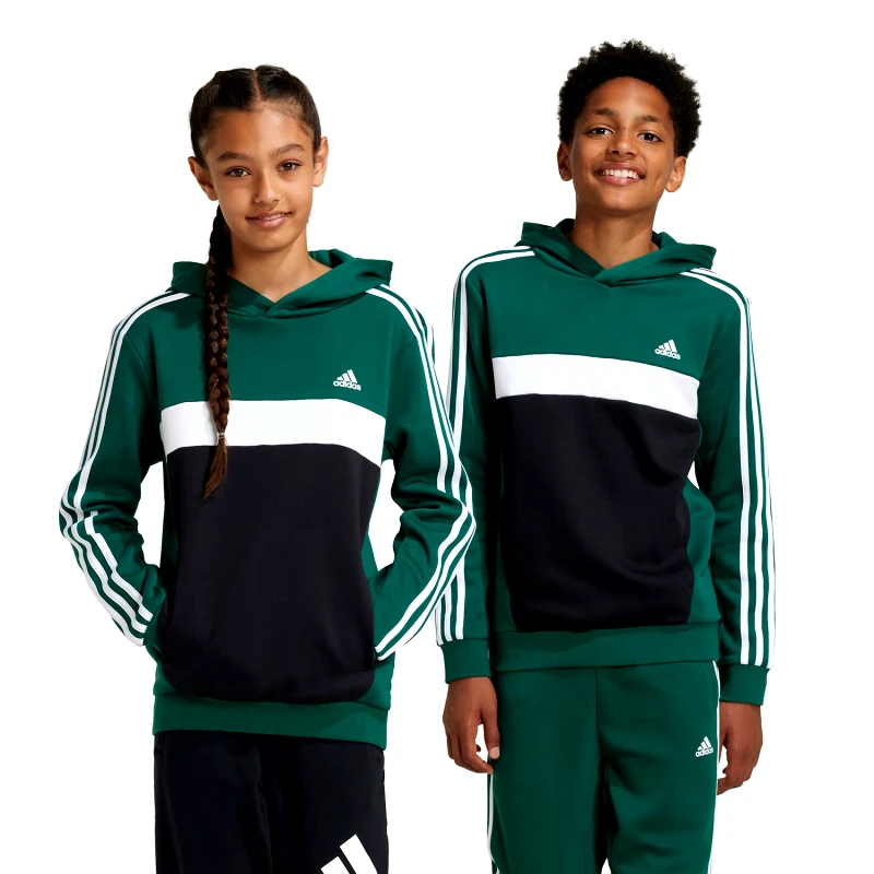 ADIDAS PERFORMANCE ADIDAS KIDS TIBERIO 3-STRIPES COLORBLOCK FLEECE HOODIE ΠΡΑΣΙΝΟ