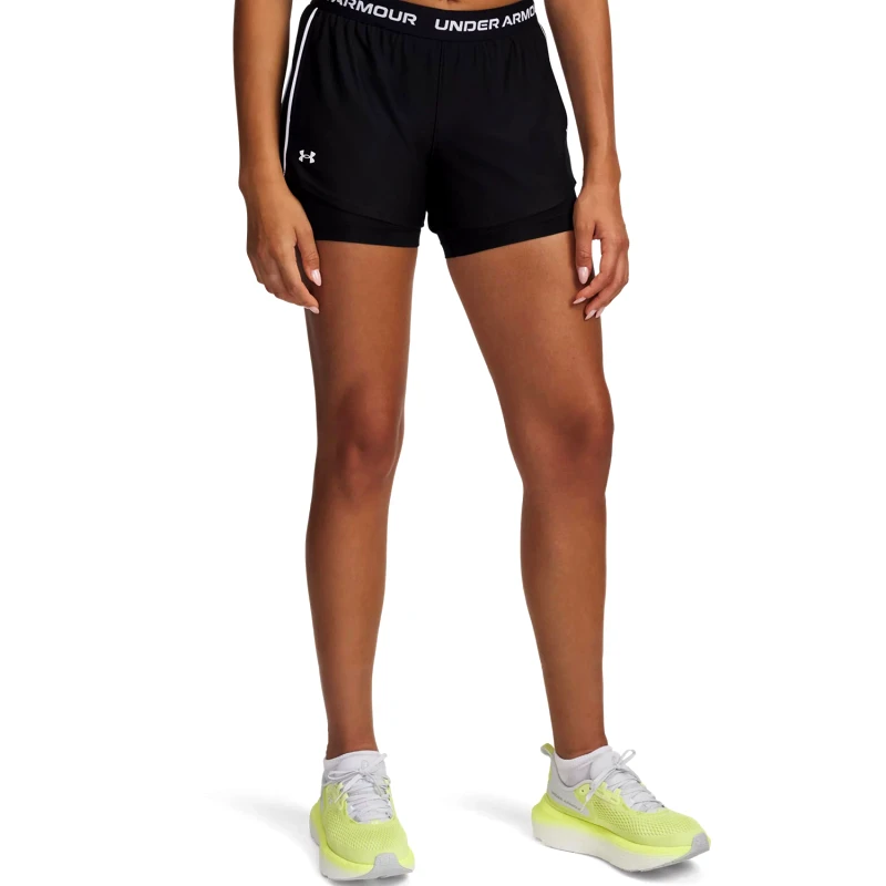 UNDER ARMOUR UNDER ARMOUR TECH PLAY UP 2-IN-1 SHORTS ΜΑΥΡΟ