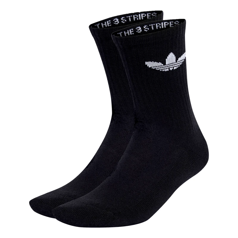 ADIDAS ORIGINAL ADIDAS TREFOIL CUSHION CREW SOCKS 3-PAIRS ΜΑΥΡΟ