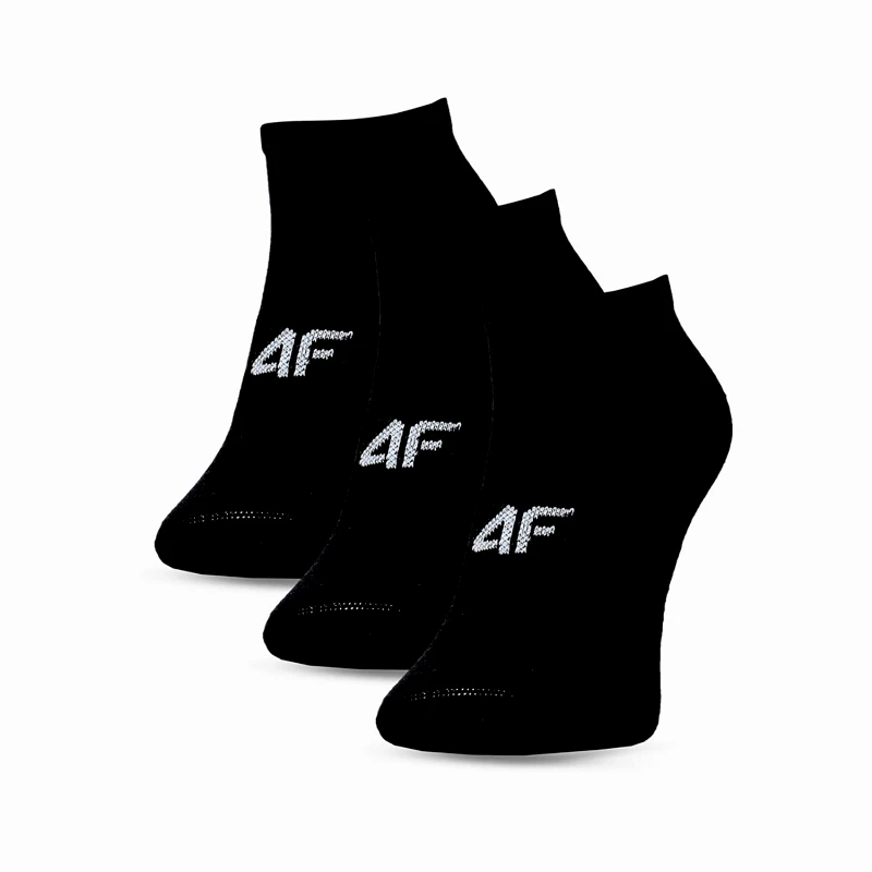 4F 4F CASUAL ANKLE SOCKS 3-PACK ΜΑΥΡΟ