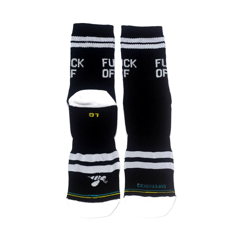 BEE UNUSUAL BEE UNUSUAL "FUCK OFF 2" SOCKS ΜΑΥΡΟ
