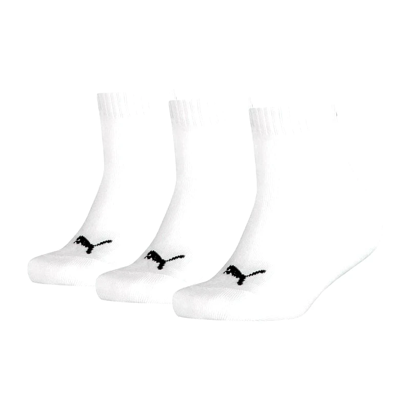 PUMA PUMA KIDS QUARTER 3P SOCKS ΑΣΠΡΟ