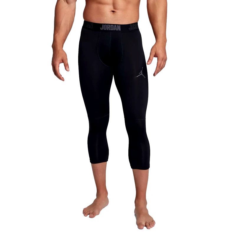 JORDAN MENS' ALPHA DRY 3/4 TIGHTS ΜΑΥΡΟ