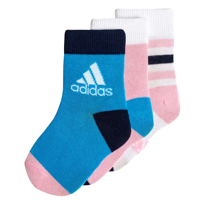 ADIDAS PERFORMANCE LITTLE KIDS` ANKLE SOCKS (3 PAIRS) ΠΟΛΥΧΡΩΜΟ