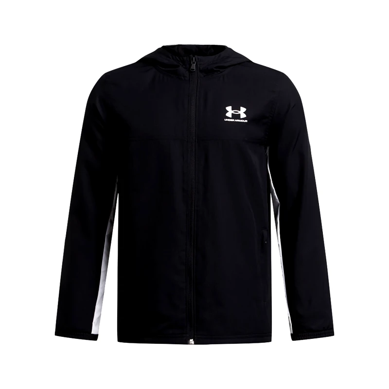 UNDER ARMOUR UNDER ARMOUR BOYS RIVAL WOVEN JACKET ΜΑΥΡΟ