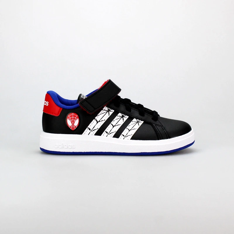 ADIDAS PERFORMANCE ADIDAS X MARVEL'S SPIDER-MAN GRAND COURT KIDS SHOES ΜΑΥΡΟ