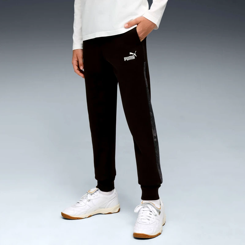 PUMA PUMA KIDS ESSENTIALS CAMO SWEATPANTS ΜΑΥΡΟ