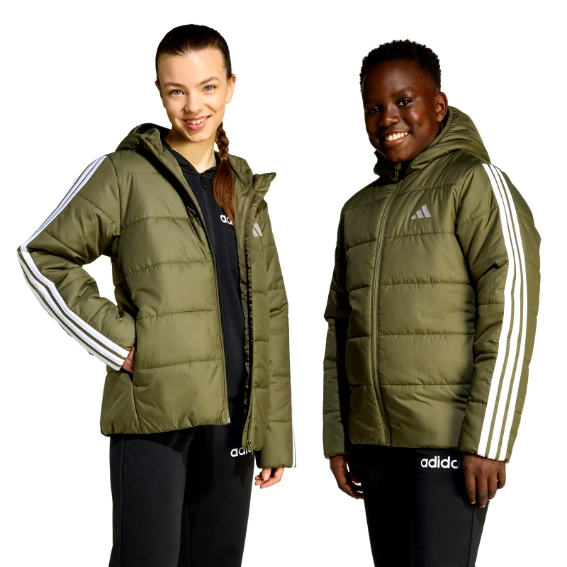 ADIDAS PERFORMANCE ADIDAS ESSENTIALS 3-STRIPES PADDED KIDS JACKET ΧΑΚΙ