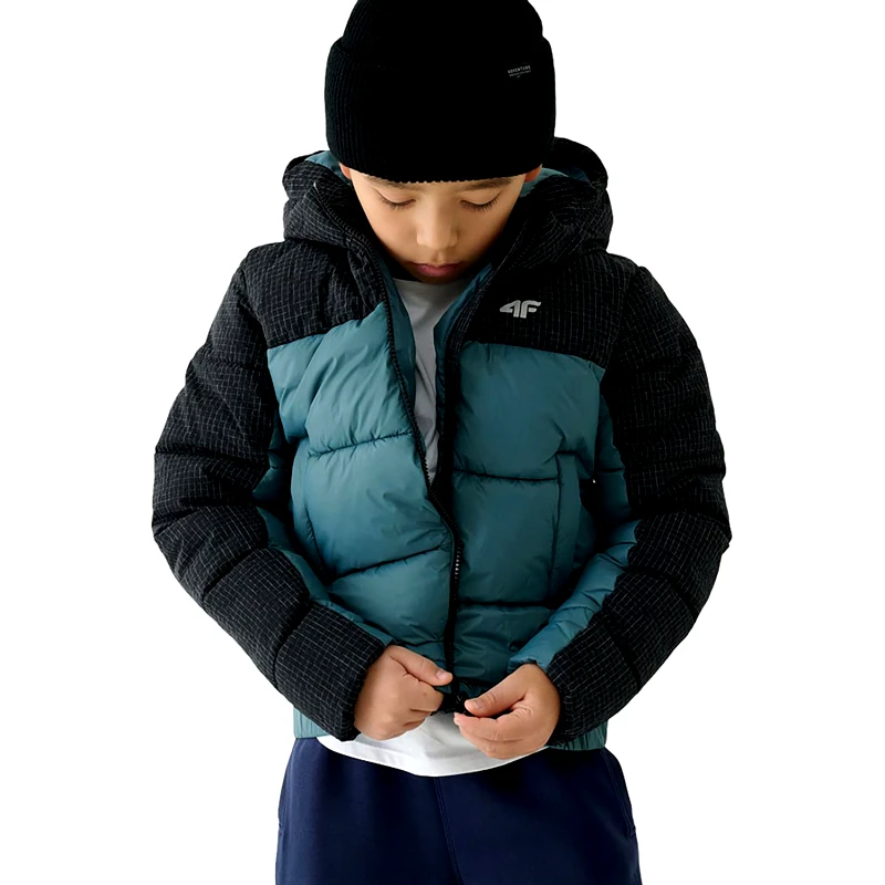 4F 4F KIDS' SYNTHETIC-FILL DOWN JACKET ΠΡΑΣΙΝΟ
