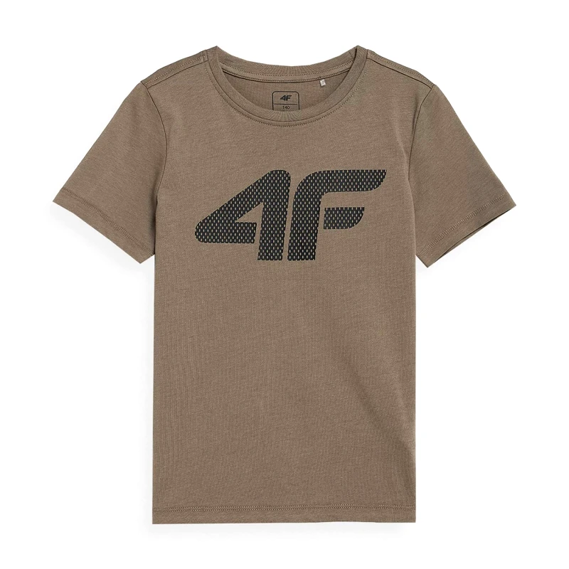 4F 4F BOYS' LOGO PRINT T-SHIRT ΚΑΦΕ