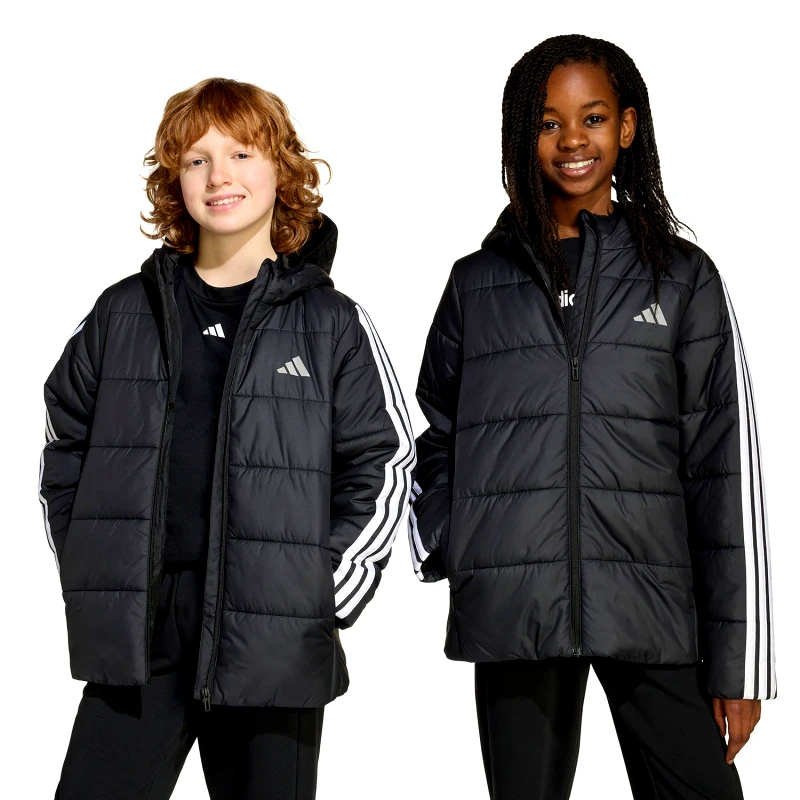 ADIDAS PERFORMANCE ADIDAS ESSENTIALS 3-STRIPES PADDED KIDS JACKET ΜΑΥΡΟ