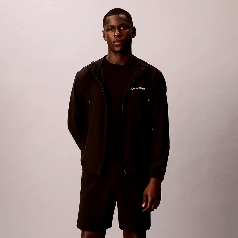 CALVIN KLEIN PERFORMANCE CALVIN KLEIN WATER-REPELLENT PERFORMANCE GYM SHORTS ΜΑΥΡΟ