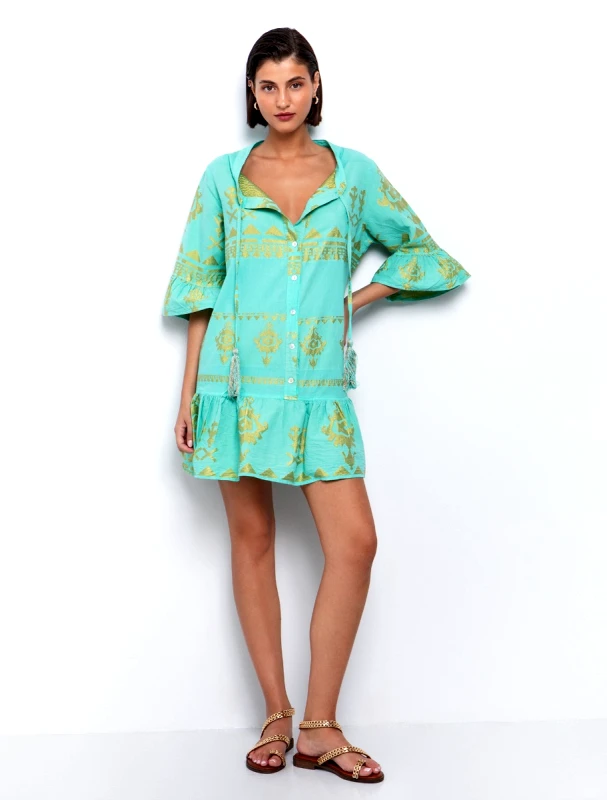 ToiMoi Mini φόρεμα με χρυσό print - ΕΜΠΡΙΜΕ