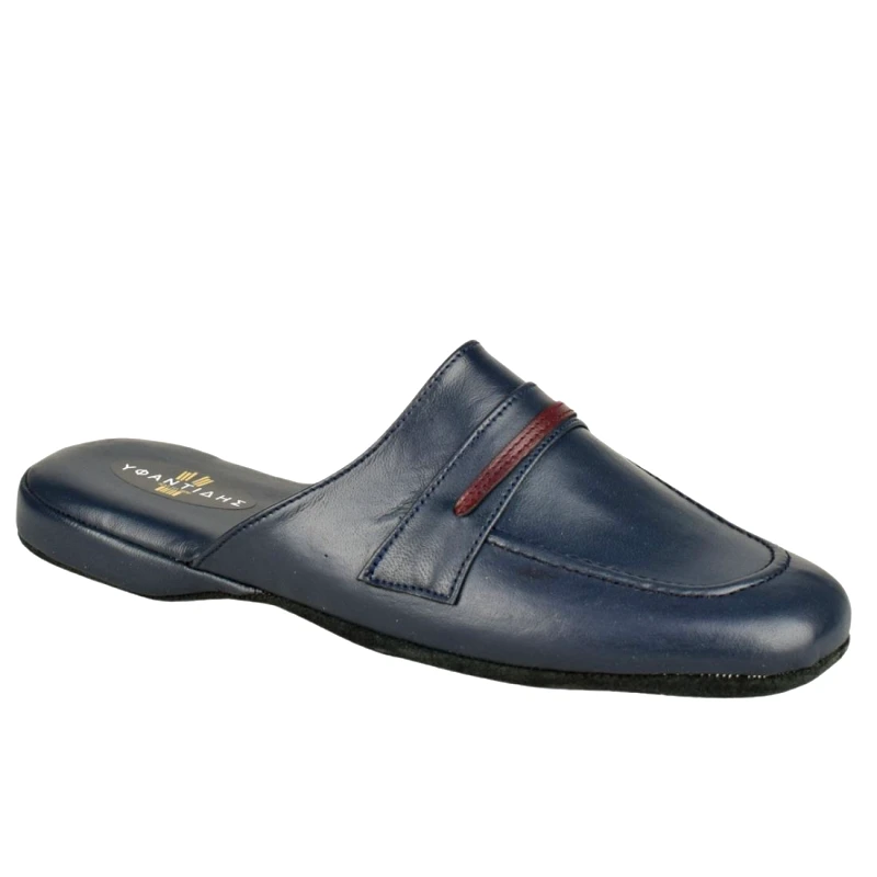 Υφαντίδης Ανδρικές Δερμάτινες | Παντόφλες | Σπιτιού | Υφαντίδης | 110746 | Μπλε