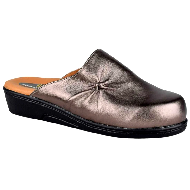 Υφαντίδης Γυναικείες Δερμάτινες Παντόφλες | Υφαντίδης | Ανατομικές | 110435 | Ατσαλί