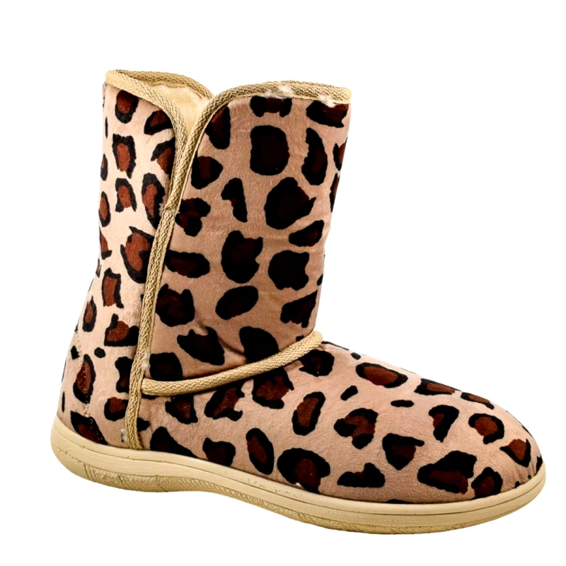 Υφαντίδης Γυναικείες Παντόφλες Μποτάκια Υφαντίδης 720164 Λεοπάρ