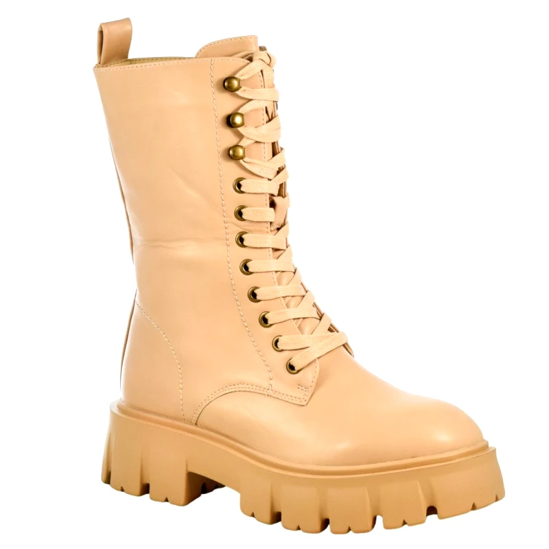 Υφαντίδης Γυναικεία Μποτάκια Υφαντίδης 348822 Μπεζ