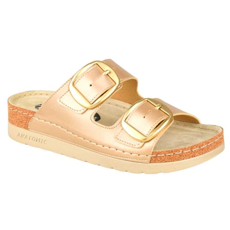 Vesna Γυναικείες Ανατομικές Παντόφλες | Vesna | 880488 | Μπρονζέ