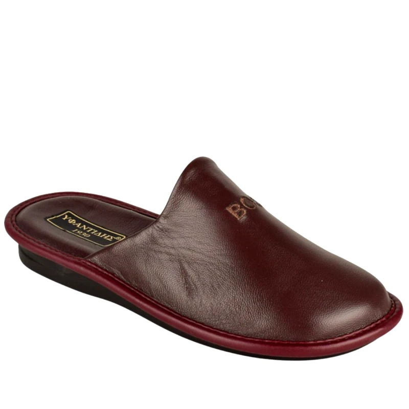 Υφαντίδης Ανδρικές Δερμάτινες Παντόφλες | Υφαντίδης | Ανατομικές | 111305 | Μπορντώ