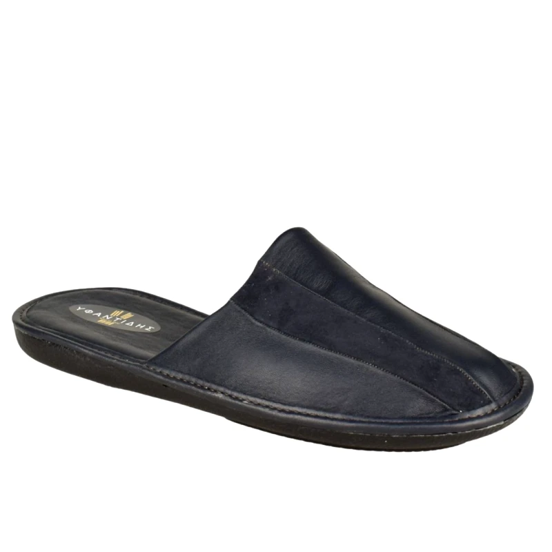 Υφαντίδης Ανδρικές Δερμάτινες Παντόφλες | Υφαντίδης | 110042 | Μπλε