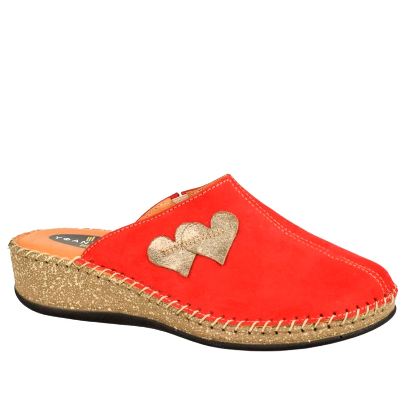 Υφαντίδης Γυναικείες Δερμάτινες Παντόφλες | Υφαντίδης | Αερόσολες | 111237 | Κόκκινο