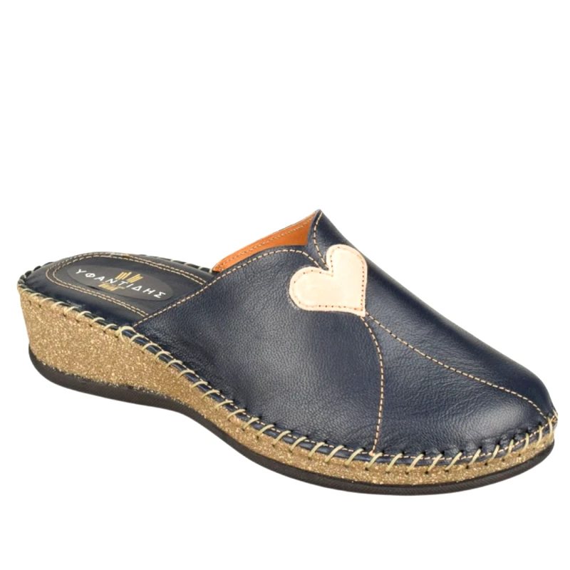 Υφαντίδης Γυναικείες Δερμάτινες Παντόφλες | Υφαντίδης | Αερόσολες | 111355 | Μπλε