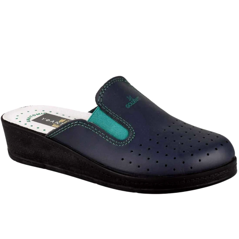 Υφαντίδης Γυναικεία Δερμάτινα Σαμπό | Ανατομικά | Υφαντίδης | 460804 | Μπλε