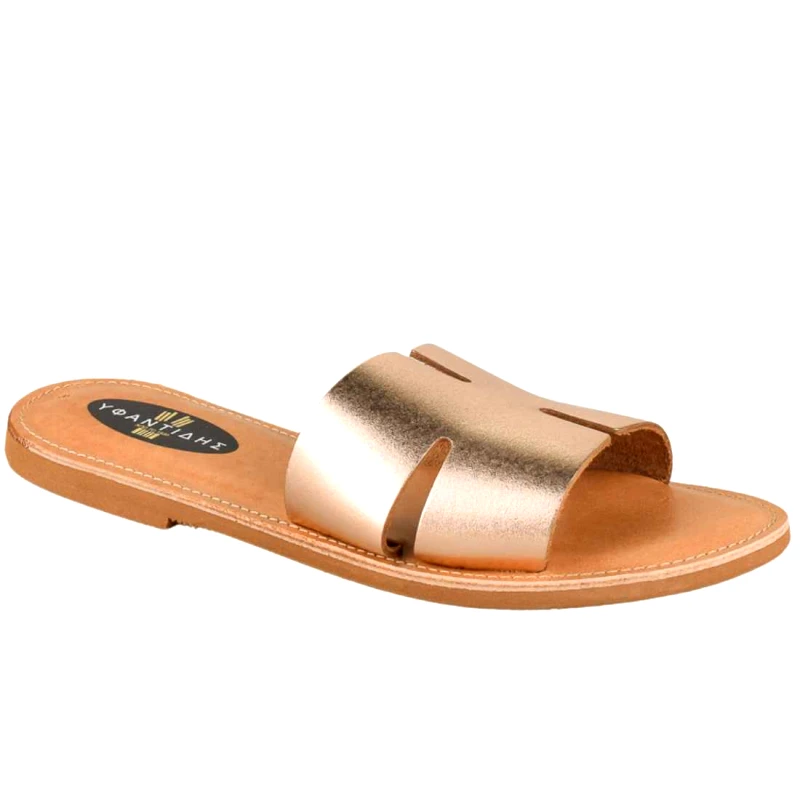 Υφαντίδης Γυναικεία Δερμάτινα Σανδάλια | Υφαντίδης | 123190 | Χρυσό