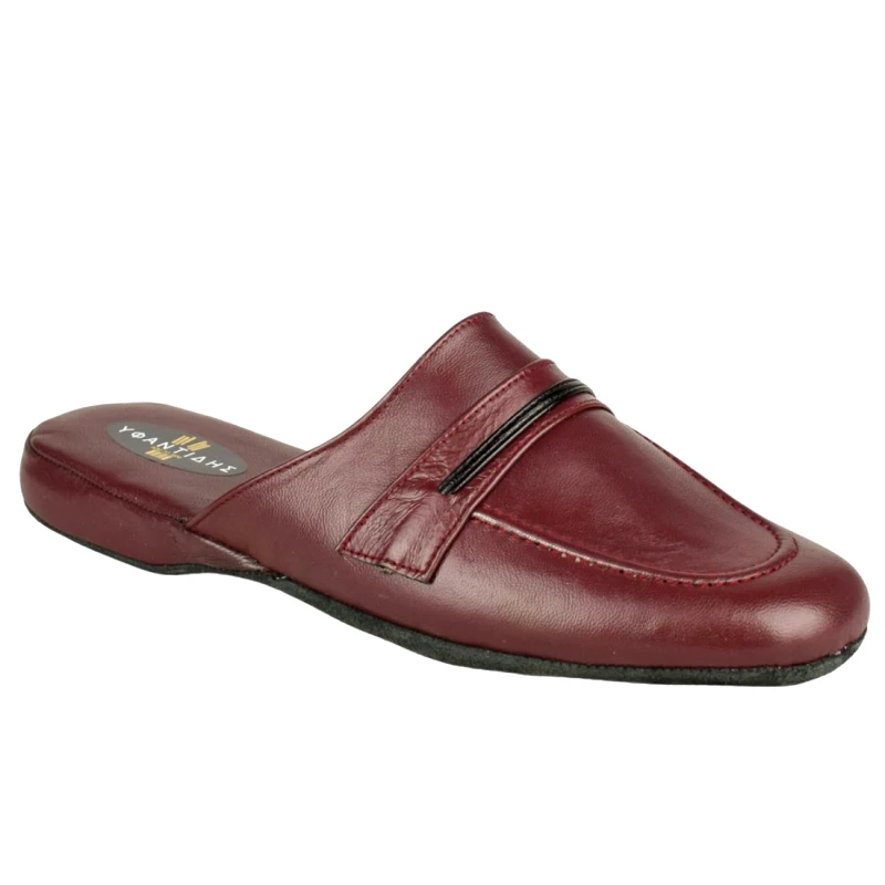 Υφαντίδης Ανδρικές Δερμάτινες | Παντόφλες | Σπιτιού | Υφαντίδης | 110746 | Μπορντό