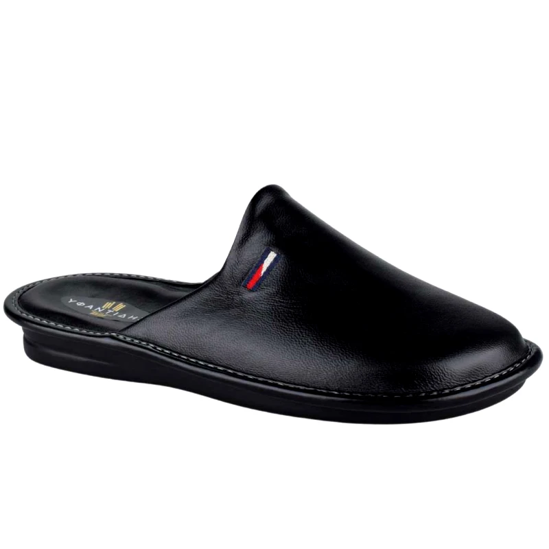 Υφαντίδης Ανδρικές Δερμάτινες Παντόφλες | Υφαντίδης | Ανατομικές | 111307 | Μαύρο