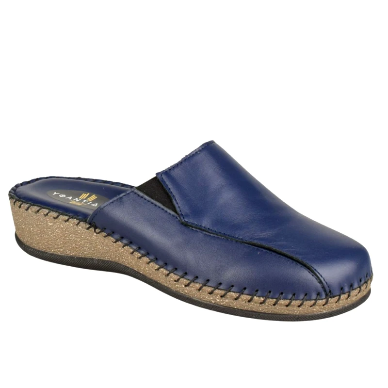 Υφαντίδης Γυναικείες Δερμάτινες Παντόφλες | Υφαντίδης | Αερόσολες | 115889 | Μπλε