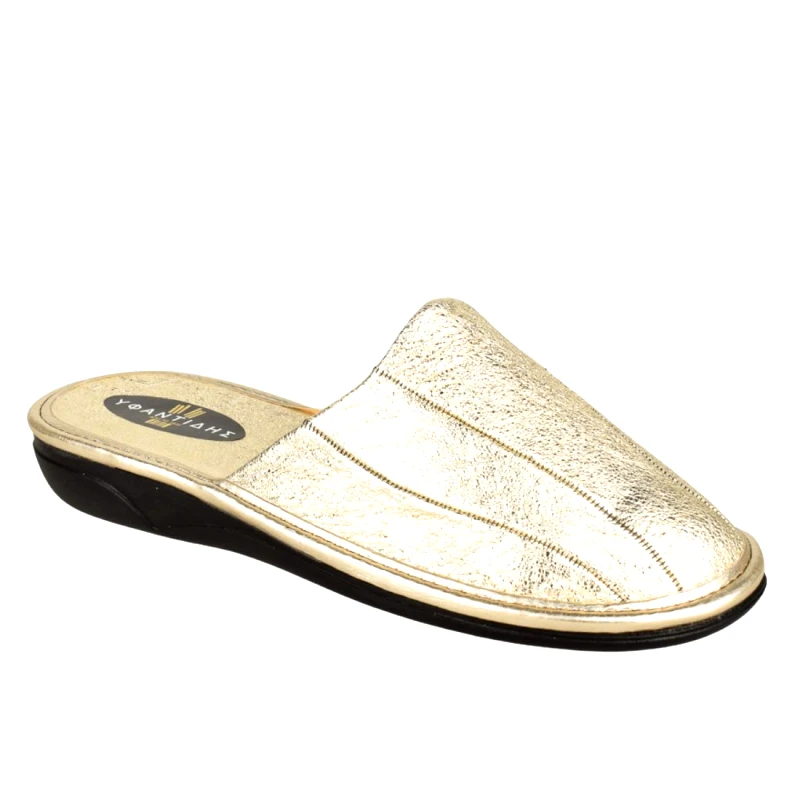 Υφαντίδης Γυναικείες Παντόφλες | Υφαντίδης | Δερμάτινες | 110025 | Χρυσό