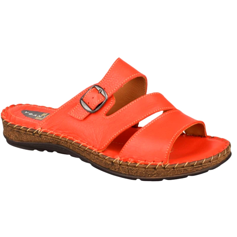 Υφαντίδης Γυναικείες Δερμάτινες Παντόφλες | Υφαντίδης | Αερόσολες | 111346 | Κοραλί