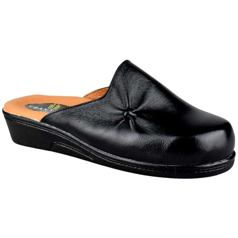 Υφαντίδης Γυναικείες Δερμάτινες Παντόφλες | Υφαντίδης | Ανατομικές | 110435 | Μαύρο