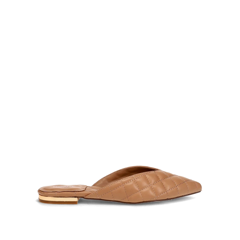 MIGATO Μπεζ καπιτονέ mule
