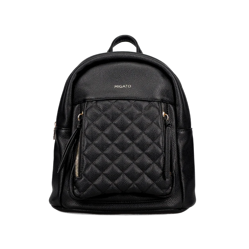MIGATO Μαύρο καπιτονέ backpack