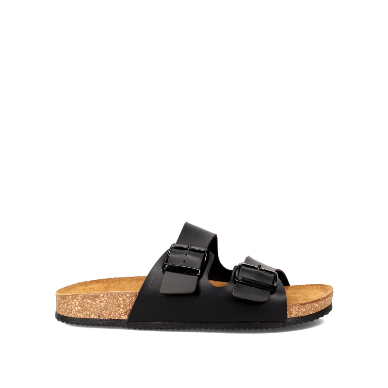 EASY WALK Μαύρο footbed σανδάλι