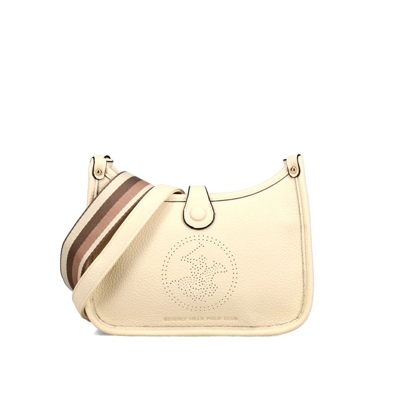 BEVERLY HILLS POLO CLUB Μπεζ χιαστί τσάντα